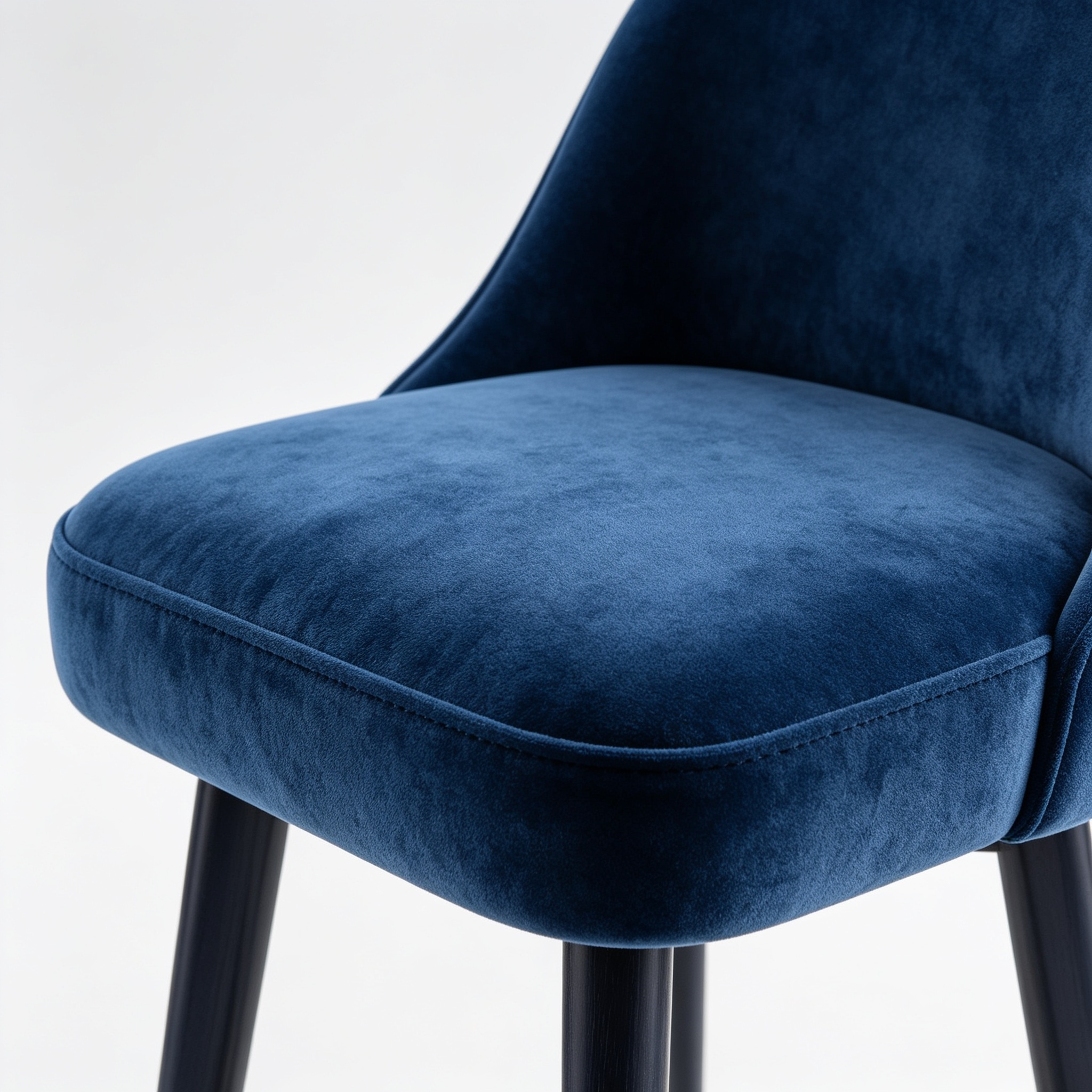 Cozyvera Sidanli Velvet Blue Bar Stools, 24 Inch Upholstered Island Stools with Footrests, Gold Bar Chairs for Home, Kitchen, Dining Room